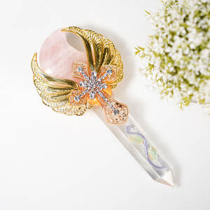 Handgemaakte Natuurlijke Kristallen Amethist Toverstaf Decoraties Genezende Edelsteengravures Met Uniek Snijwerk - Product Image 5