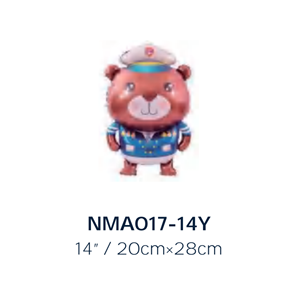 Ballons en aluminium jetables de 14 pouces, motifs animaux variés - Vente en gros pour décorations et fournitures d'événements sur le thème du zoo et fêtes d'<span class=keywords><strong>anniversaire</strong></span> pour enfants - Product Image 5