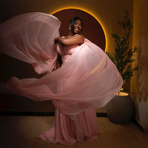 <span class=keywords><strong>Abiti</strong></span> <span class=keywords><strong>da</strong></span> Sera in Chiffon Plissettato di Lusso 2025, <span class=keywords><strong>Abiti</strong></span> <span class=keywords><strong>da</strong></span> Cerimonia con Doppio Scollo a V, Linea A, Personalizzabili per Damigelle - Product Image 3