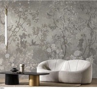 Großhandel Schallabsorbierende Papiertapete Pfauenmotiv für Hotel & Projekte Klassische Blumendekoration