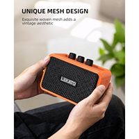 Мини-электрогитарный усилитель LEKATO AG-04 с двумя динамиками по 5 Вт, перезаряжаемый, с Bluetooth, режимами Clean и Overdrive, 6 часов работы, для бас-гитары