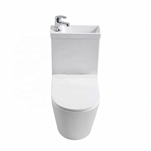 MWD Combiné <span class=keywords><strong>WC</strong></span> et Lavabo en Céramique 2 en 1 Économiseur d'Eau avec <span class=keywords><strong>Lave</strong></span>-Mains Intégré - Product Image 5