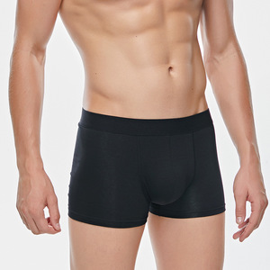 Herren-Boxershorts aus Baumwolle mit individuellem Logo, einfarbig, strapazierfähig, sportlicher Stil - Product Image 3