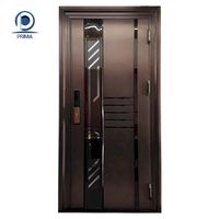 Conjunto de Entrada Principal Prima Villa - Puerta Doble Comercial de Acero Inoxidable y Fibra de Vidrio con Luz Lateral para Uso en Hoteles, Exteriores y Apartamentos