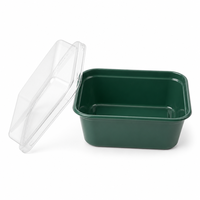 Boîte à pâtisserie carrée transparente recyclable avec couvercle en dôme pour gâteaux, rouleaux, noix, biscuits, mochi, gâteaux de femme - Impression personnalisable