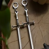 Gothique Fantasy Cool Punk Rock Party Accessoires Gothique Longue Épée Boucles D'oreilles Croix Poignard Crochets D'oreille Femmes Hommes Alliage Cadeau Parfait