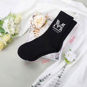 Custom Wedding Groomsmen <b>Socks</b> with Name, Date and Role, Personalized Black Crew <b>Socks</b> for Wedding Day, Party Souvenir Gift - Product Image 4