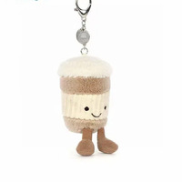 Articles en stock au Royaume-Uni : Poupée en peluche JELLYCATs, Porte-clés tasse à café, Peluche réconfortante mignonne en coton PP, Sac d'accompagnement