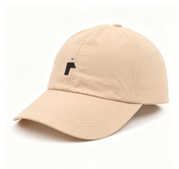 Casquette de baseball personnalisée à 6 panneaux avec logo en caoutchouc PVC, séchage rapide, en polyester imperméable, vente en gros pour hommes