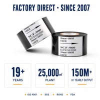 Pita Foil Kode Kemasan Hot Stamp 30mm Hitam untuk Pencetakan Tanggal dan Kode Batch, Pasokan Pabrik