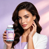 Gummies à la biotine pour cheveux, peau et ongles, produits de beauté, 60 unités, complément alimentaire pour adultes, OEM