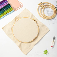 Cadre de broderie extensible DIY 7-32CM, accessoire de couture auxiliaire avec fausse broderie en plastique imitation bambou pour la broderie