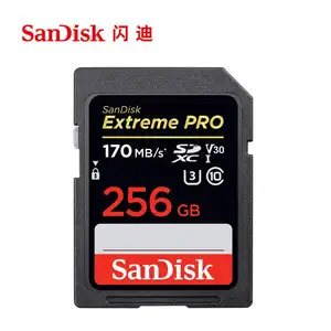 Sandisk ExtremePROメモリーカード用オリジナル256GB32GB 64GBsdカード128GBV30 U3Class10カメラ用高速sdフラッシュカード