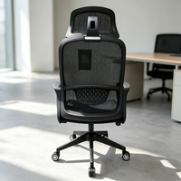 Chaise de bureau ergonomique confortable au design haut de gamme, réglable en hauteur, chaise de direction en maille pour ordinateur