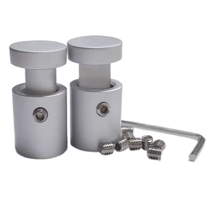 Clous publicitaires solides <span class=keywords><strong>à</strong></span> montage latéral sans perçage en aluminium Clip de verre et vis de signalisation <span class=keywords><strong>pour</strong></span> meubles et plaques de <span class=keywords><strong>porte</strong></span> - Product Image 1