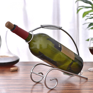 Porte-<span class=keywords><strong>bouteilles</strong></span> de table autoportant, décoration de <span class=keywords><strong>cave</strong></span> <span class=keywords><strong>à</strong></span> <span class=keywords><strong>vin</strong></span>, design classique vintage, support en fer pour <span class=keywords><strong>bouteilles</strong></span> - Product Image 6