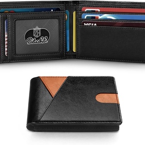 Regali per Uomo: Portacarte di Credito in Pelle Sottile con Protezione RFID, <span class=keywords><strong>Portafoglio</strong></span> Minimalista con Finestra per Documenti - Product Image 4