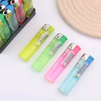 Briquet en plastique jetable transparent ordinaire en gros pour supermarché, fabricant de produits ménagers, briquet pas cher