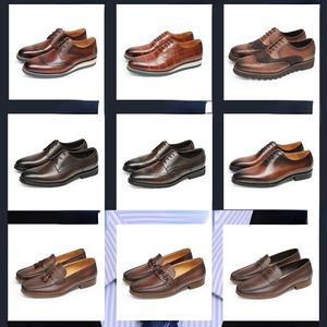 Chaussures de créateur de haute qualité, mocassins élégants en cuir véritable, chaussures de mariage formelles pour hommes - Product Image 5