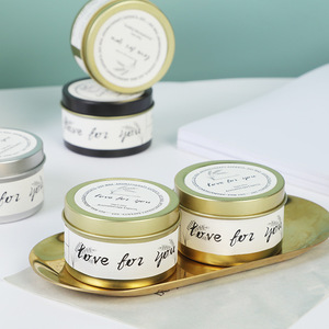 Velas Aromáticas de Cera de Soja en Lata, con Forma de Copa, Decorativas, para Aromaterapia, Recuerdos de Boda, Uso Doméstico - Product Image 1