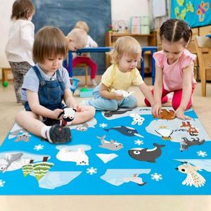 New Design Felt Polar Animals Board , Arctic Antarctica Ocean Animal Bear Penguin Whale Preschool <b>Large</b> Wall Storyboard - Product Image 5