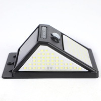 Applique murale solaire imperméable à 140 Led avec détecteur de mouvement PIR, éclairage d'extérieur, luminaire décoratif, lumière de sécurité, idéal pour un jardin