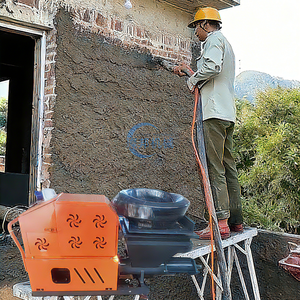 ماكينة رش المونة الأسمنتية عالية الجودة، بخاخ مونة يعمل بالديزل بقوة 4 كيلوواط للجدران الداخلية السكنية - Product Image 3