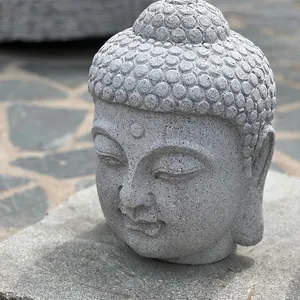 Décoration extérieure Sculpture de bouddha en pierre naturelle Statues de bouddha en grès - Product Image 3