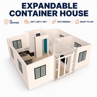 Maison conteneur extensible de haute qualité entièrement meublée 20ft 40ft, maison modulaire préfabriquée, fabricant OEM certifié CE ISO9001, prête à l'emploi