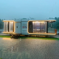 Maisons préfabriquées miniatures modulaires bon marché sur roues en provenance de Chine, maison capsule de luxe 3 chambres 2 chambres