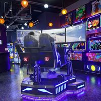 Plateforme de mouvement pour simulateur de course à six degrés de liberté, équipement de jeu de conduite pour salles d'arcade, parcs d'attractions et aires de jeux intérieures