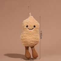 Gantungan Kunci Boneka Jellycat Lucu Kreatif 4 Inci, Figur Sayuran, Brokoli, Kubis, Kue Buah, Liontin Makanan