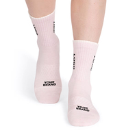 Chaussettes de sport respirantes unisexes anti-odeur en fibre de bambou, absorbant la transpiration, élastiques, chaussettes de sport en bambou personnalisées
