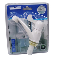 Robinet de lavabo 1/2 raccord fileté plastique ABS seulement robinet de lavabo de salle de bain froid robinet d'eau