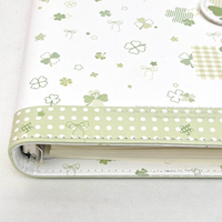 Album photo en cuir A5 trèfle à quatre feuilles, style coréen, pour collection de cartes, petit album de rangement pour cartes Kpop, cadeau