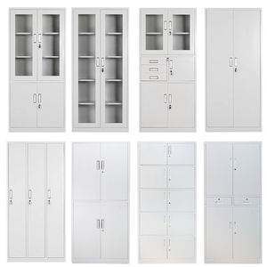 Étagères réglables Offre Spéciale armoire de rangement moderne en acier à 2 portes armoire de classement de bureau armoire en métal pour cuisine école - Product Image 6