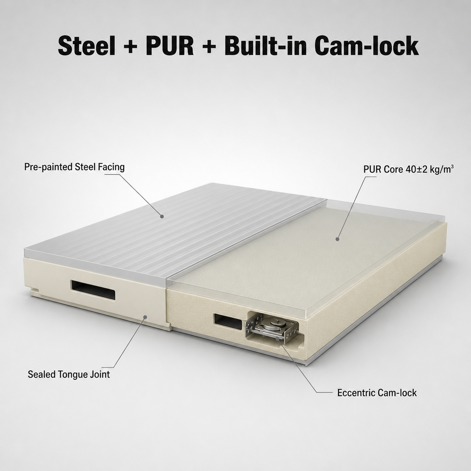 Urethane Material Types PIR PU Polyurethane Sandwich Panel Fireproof Insulated Wall and Roof ...
