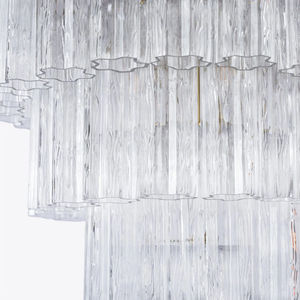 Candelabro de tubos de vidrio texturizado de 5 capas de Color gris de cristal de <span class=keywords><strong>Murano</strong></span> moderno para restaurante, cafetería, sala de estar - Product Image 6