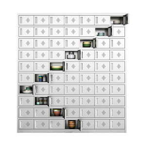 Xinda Stainless Steel Dinnerware Cabinet 5 Floors Multi <b>Door</b> Lockable Storage For Office Canteen Restaurant School Use - Product Image 1