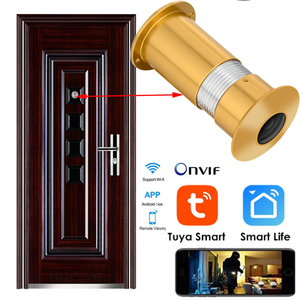 Caméra IP WiFi Tuya Mini pour <span class=keywords><strong>Porte</strong></span>, avec Carte TF, Audio, Œil de <span class=keywords><strong>Porte</strong></span> Intelligent, Objectif Fisheye Grand Angle 1080P, Réseau P2P - Product Image 6