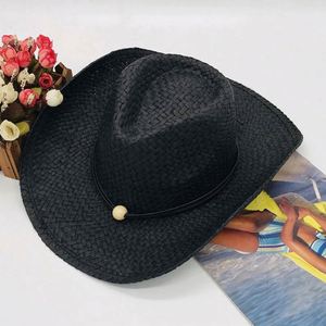 Factory Beach Travel Wholesale Wide Brim Roll-Up Straw Cowboy <b>Hats</b>-Sports Outdoor Casual Panama Style High Quality Low Price - Product Image 2