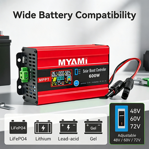 Contrôleur de charge solaire Fonsoul 600W 15A, convertisseur réglable 48V 60V 72V <span class=keywords><strong>MPPT</strong></span>, courant d'entrée maximal, amplificateur <span class=keywords><strong>DC</strong></span>, batterie Lifepo4 - Product Image 3