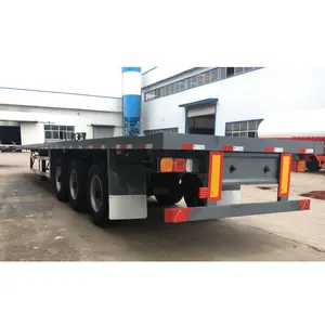 Support Customized Size 3 axles flat bed semi-trailer Truck Semi-Trailer