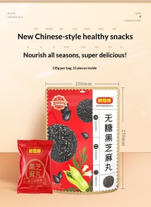 Me Tanto Me Encanta Contigo, Bolas de Sésamo Negro Sin Azúcar de 135 g, Listas para Comer, Snacks Saludables Instantáneos en Bolsa para Todas las Edades - Product Image 6