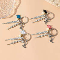 Porte-clés d'alerte médicale pour infirmières, avec pendentifs casquette d'infirmière, masque, injecteur, seringue, cadeau pour la Journée des Infirmières, pour sac de médecin ou voiture