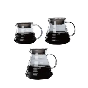 Pot à café en verre résistant aux hautes températures 600ML cafetière Barista verser sur les percolateurs à thé de serveur de café avec filtre