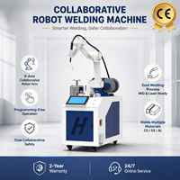 Robot de Soldadura MIG Colaborativo de 6 Ejes, Sistema de Soldadura Automática sin Programación para Fabricación de Metales, Máquina de Soldadura Robótica