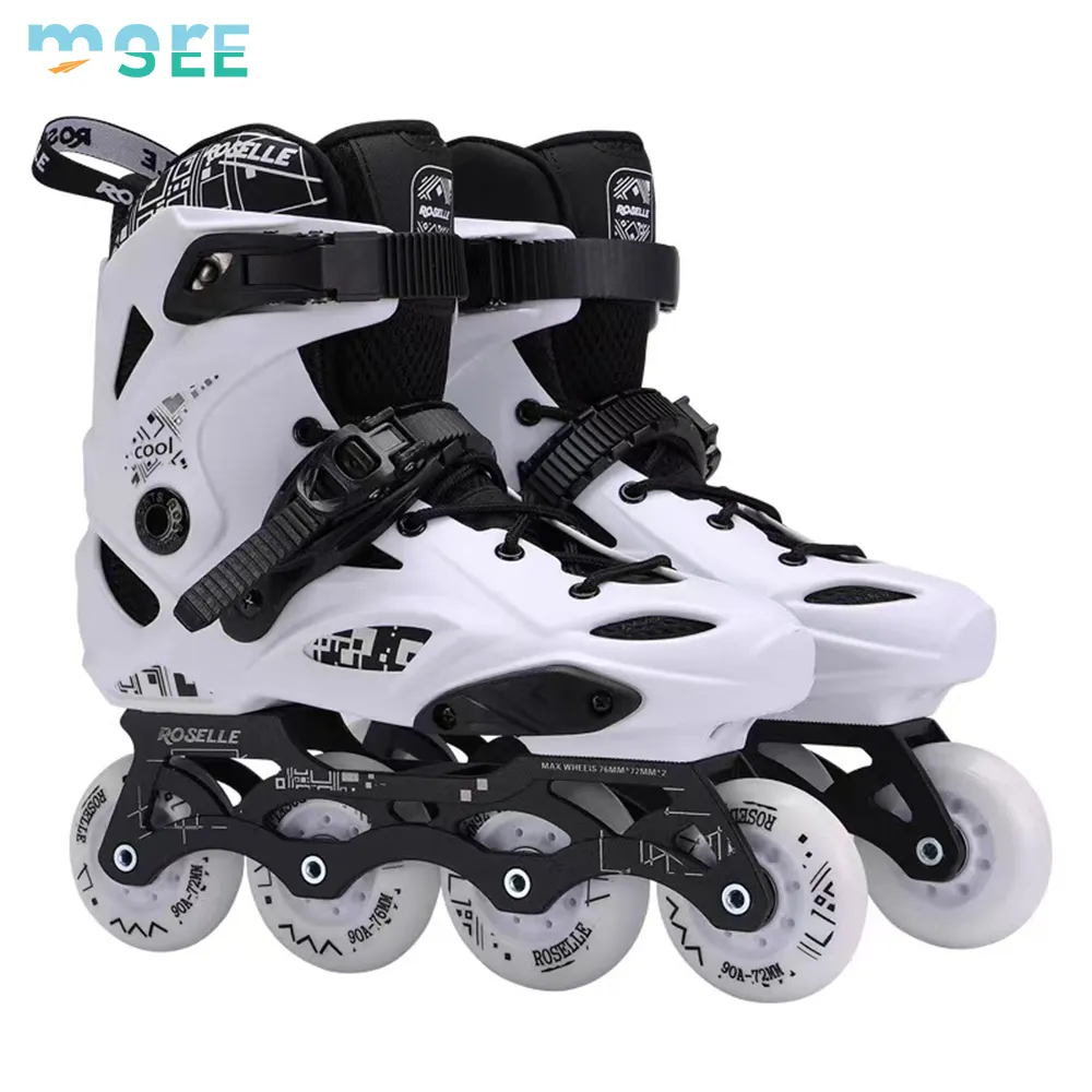 SeeMore patins à roues alignées extérieur rue Fitness patins à roulettes chaussures Slalom Freestyle patinage PU 4 roues pour adultes unisexe