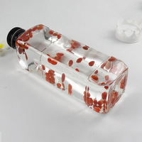 Bouteille PET de 1 litre bouteilles en plastique pour jus de fruits, bouteille de boisson jetable vide pour thé et jus de fruits avec bouchon à vis