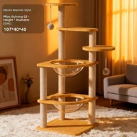Vente en gros transfrontalière : Arbre à chat universel quatre saisons, avec nid pour chat, capsule spatiale et jouet pour chat